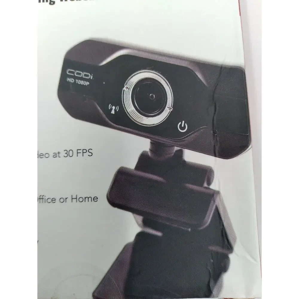 Codi A05024 Aquila HD 1080P Fixed Focus Webcam FIXED FOCUS ROTATING BLACK